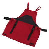 Gardening Apron Dark Red 210D PVC Waterproof Fabric Regulable Straps Lightweight Durable Outdoor Apron