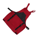 Gardening Apron Dark Red 210D PVC Waterproof Fabric Regulable Straps Lightweight Durable Outdoor Apron