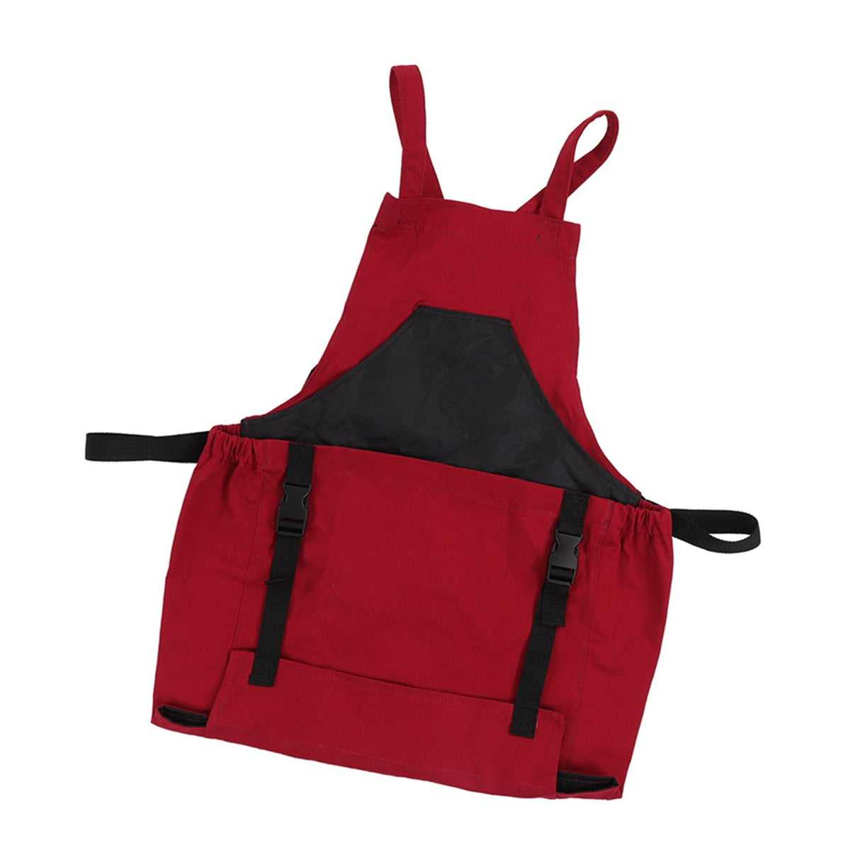 Gardening Apron Dark Red 210D PVC Waterproof Fabric Regulable Straps Lightweight Durable Outdoor Apron