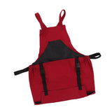 Gardening Apron Dark Red 210D PVC Waterproof Fabric Regulable Straps Lightweight Durable Outdoor Apron