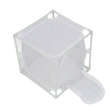Insect Observation Cage PVC Mesh White Reusable Butterfly Habitat Breeding Incubator Box Reversed U Shaped - Front View