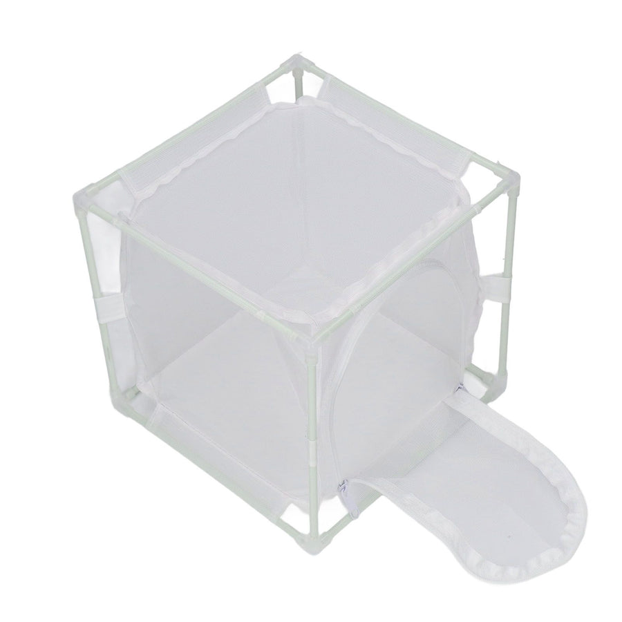 Insect Observation Cage PVC Mesh White Reusable Butterfly Habitat Breeding Incubator Box Reversed U Shaped