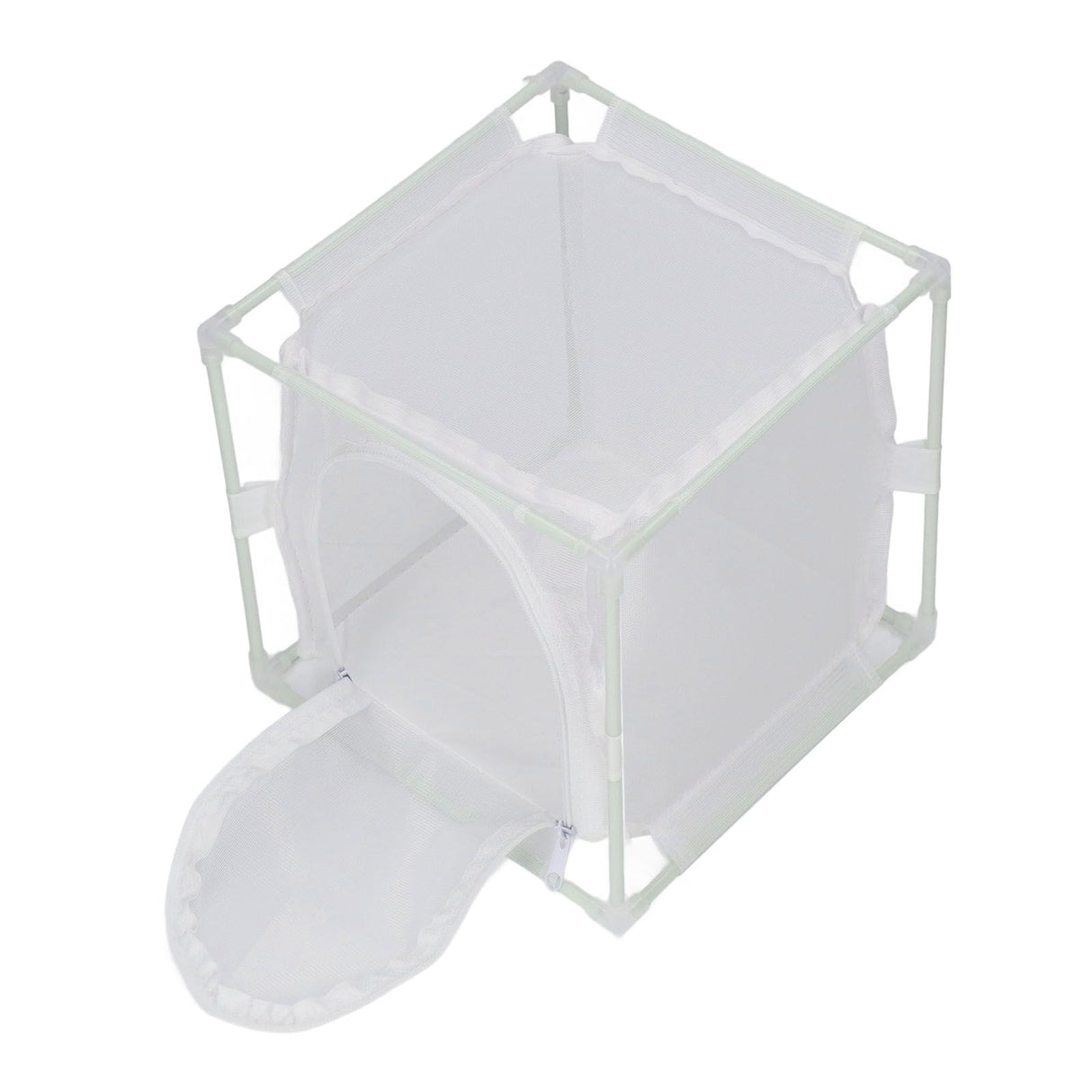 Insect Observation Cage PVC Mesh White Reusable Butterfly Habitat Breeding Incubator Box Reversed U Shaped