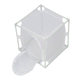 Insect Observation Cage PVC Mesh White Reusable Butterfly Habitat Breeding Incubator Box Reversed U Shaped - Side View