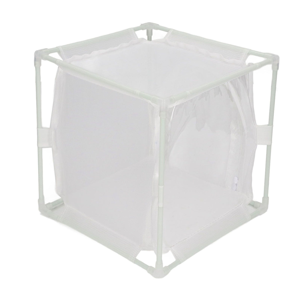Insect Observation Cage PVC Mesh White Reusable Butterfly Habitat Breeding Incubator Box Reversed U Shaped
