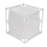 Insect Observation Cage PVC Mesh White Reusable Butterfly Habitat Breeding Incubator Box Reversed U Shaped - 45-Degree Angle