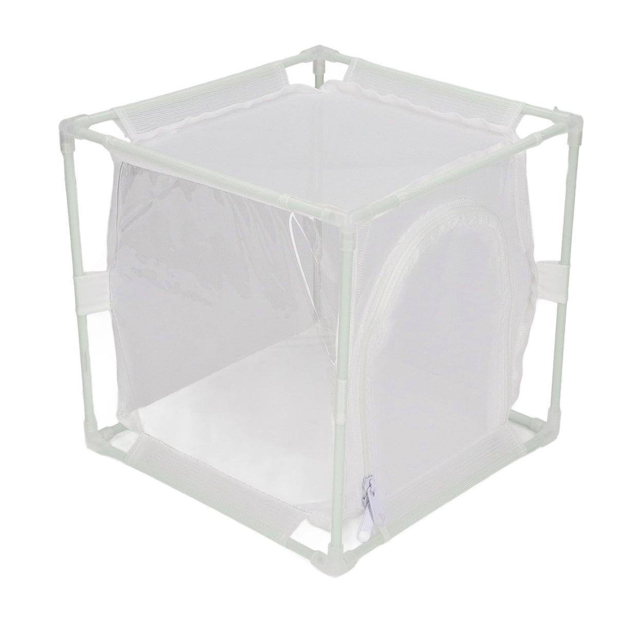 Insect Observation Cage PVC Mesh White Reusable Butterfly Habitat Breeding Incubator Box Reversed U Shaped