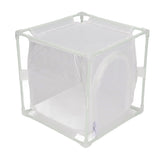 Insect Observation Cage PVC Mesh White Reusable Butterfly Habitat Breeding Incubator Box Reversed U Shaped - Rear View