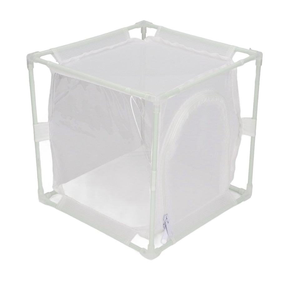 Insect Observation Cage PVC Mesh White Reusable Butterfly Habitat Breeding Incubator Box Reversed U Shaped