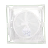 Insect Observation Cage PVC Mesh White Reusable Butterfly Habitat Breeding Incubator Box Sleeve Shaped - Front View