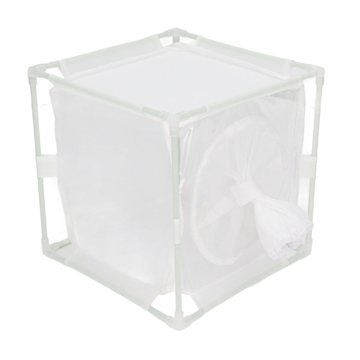 Insect Observation Cage PVC Mesh White Reusable Butterfly Habitat Breeding Incubator Box Sleeve Shaped