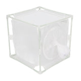 Insect Observation Cage PVC Mesh White Reusable Butterfly Habitat Breeding Incubator Box Sleeve Shaped - Side View