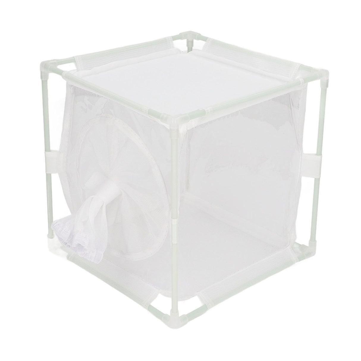 Insect Observation Cage PVC Mesh White Reusable Butterfly Habitat Breeding Incubator Box Sleeve Shaped