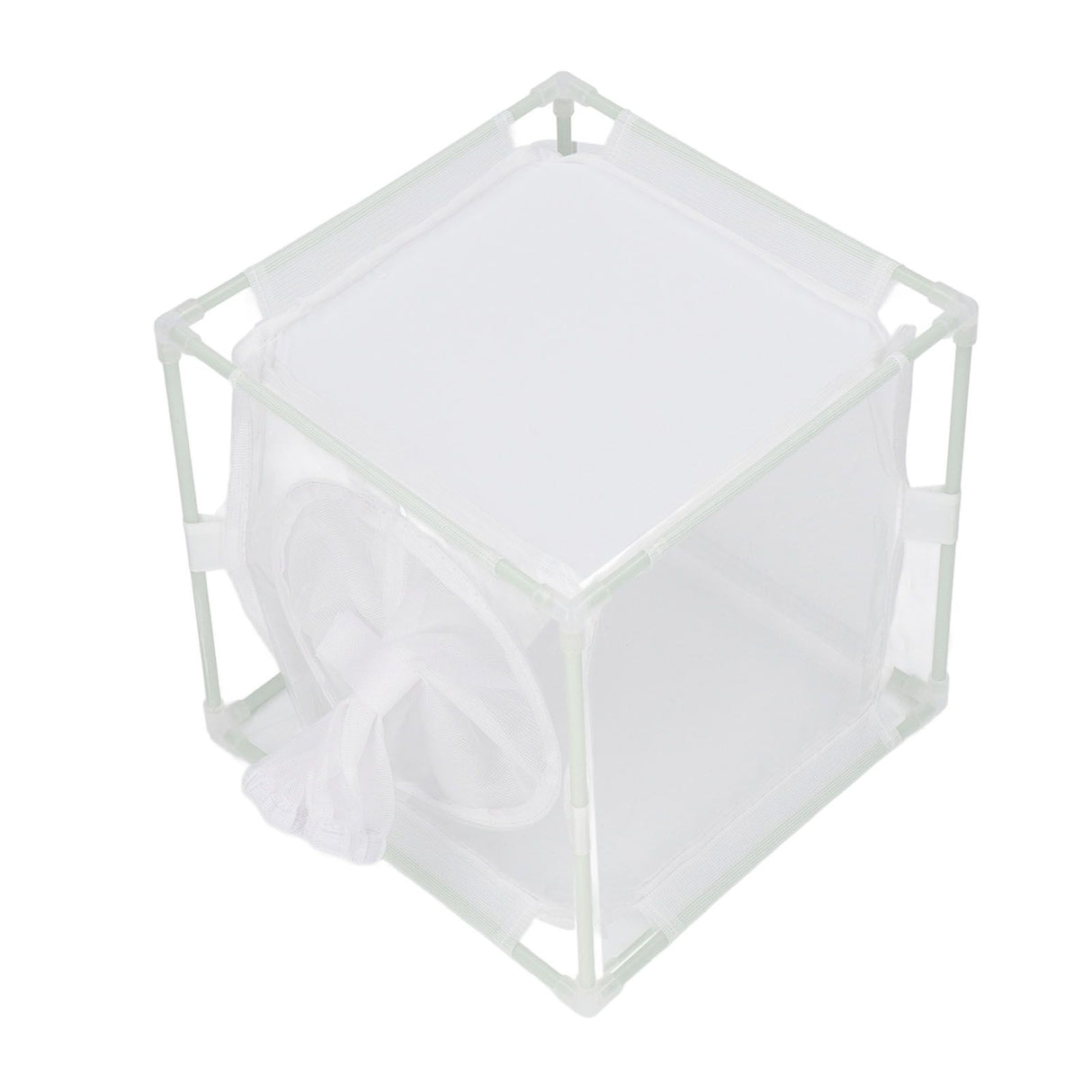 Insect Observation Cage PVC Mesh White Reusable Butterfly Habitat Breeding Incubator Box Sleeve Shaped