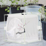 Insect Observation Cage PVC Mesh White Reusable Butterfly Habitat Breeding Incubator Box Sleeve Shaped