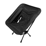 Outdoor Portable Folding Moon Chair Lightweight Leisure Camping Children Chair for Beach Fishing Sketch Black