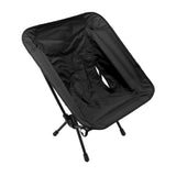 Outdoor Portable Folding Moon Chair Lightweight Leisure Camping Children Chair for Beach Fishing Sketch Black