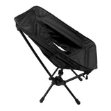 Outdoor Portable Folding Moon Chair Lightweight Leisure Camping Children Chair for Beach Fishing Sketch Black
