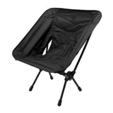 Outdoor Portable Folding Moon Chair Lightweight Leisure Camping Children Chair for Beach Fishing Sketch Black