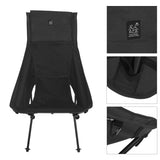Camping Backpacking Chair Multipurpose Portable Folding Camping Chairs for Hiking Travel Beach Picnic Black - Low Angle