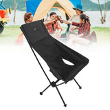 Camping Backpacking Chair Multipurpose Portable Folding Camping Chairs for Hiking Travel Beach Picnic Black - Extra Image
