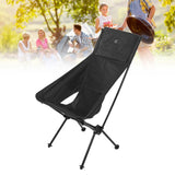 Camping Backpacking Chair Multipurpose Portable Folding Camping Chairs for Hiking Travel Beach Picnic Black - Extra Image