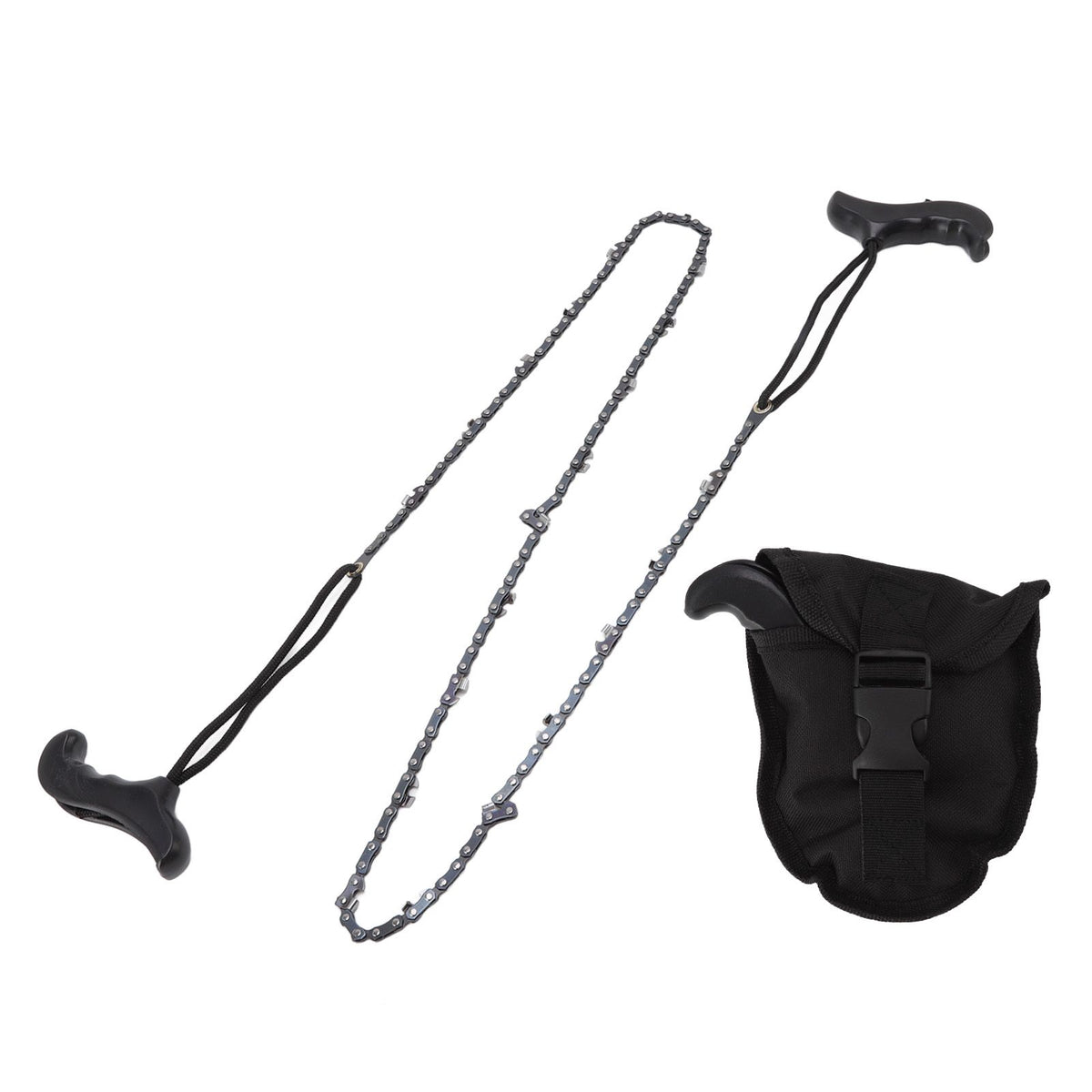 48in Hand Chain Saw Pocket Folding Survival Chain Saw Camping Logging Garden Pruning Tools 64 Links 21 Cutter