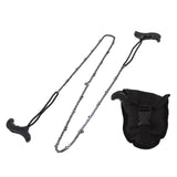 48in Hand Chain Saw Pocket Folding Survival Chain Saw Camping Logging Garden Pruning Tools 64 Links 21 Cutter