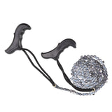 48in Hand Chain Saw Pocket Folding Survival Chain Saw Camping Logging Garden Pruning Tools 64 Links 21 Cutter - Close-Up Angle