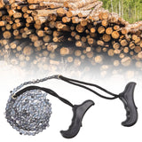 48in Hand Chain Saw Pocket Folding Survival Chain Saw Camping Logging Garden Pruning Tools 64 Links 21 Cutter