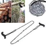 48in Hand Chain Saw Pocket Folding Survival Chain Saw Camping Logging Garden Pruning Tools 64 Links 21 Cutter