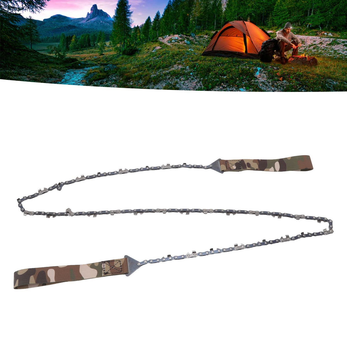 Hand Chain Saw 48in Foldable Portable Outdoor Pocket Chain Saw with Storage Bag for Gardening