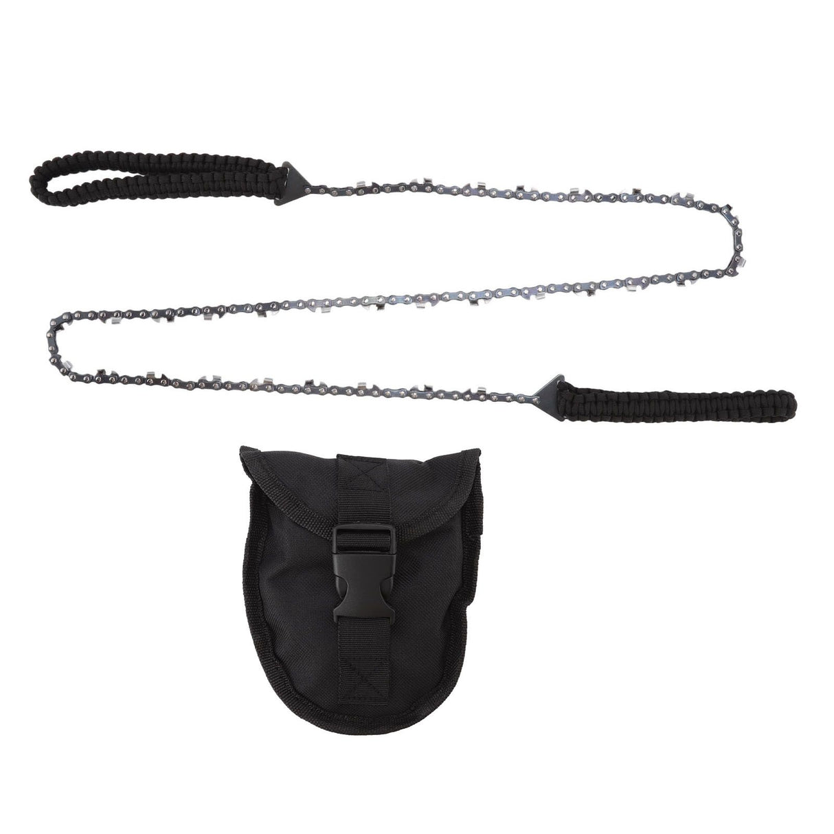 64 Links 31 Cutter 3/8 48 Inch High Reach Tree Limb Hand Rope Chain Saw with Black Paracord