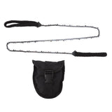 64 Links 31 Cutter 3/8 48 Inch High Reach Tree Limb Hand Rope Chain Saw with Black Paracord