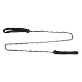 64 Links 31 Cutter 3/8 48 Inch High Reach Tree Limb Hand Rope Chain Saw with Black Paracord