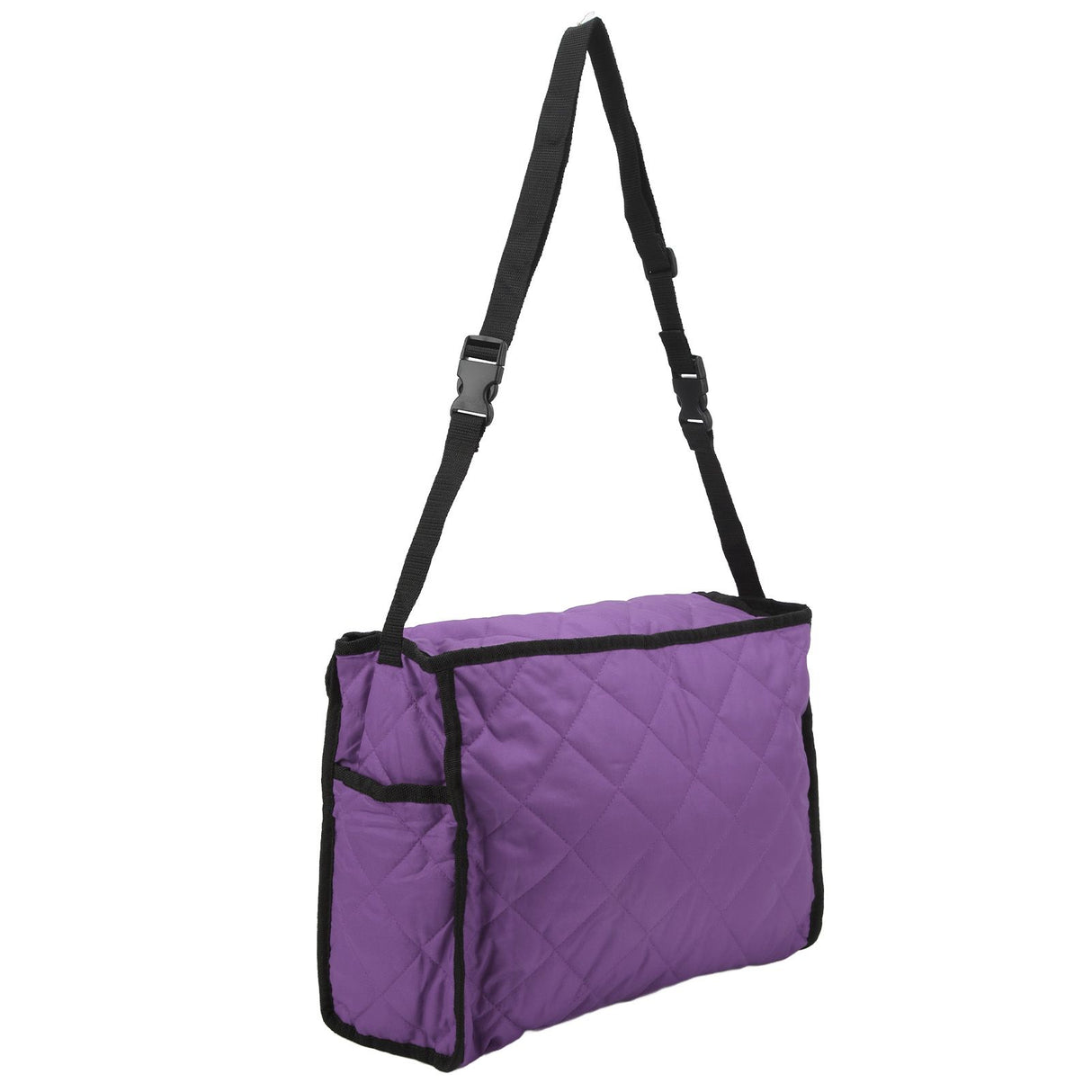 Wheelchair Hanging Storage Bag Quilted Cotton Household Walker Accessories for Scooter Trolley Purple
