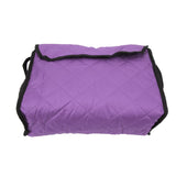 Wheelchair Hanging Storage Bag Quilted Cotton Household Walker Accessories for Scooter Trolley Purple - Close-Up Angle