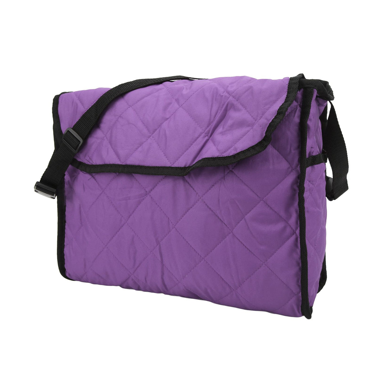 Wheelchair Hanging Storage Bag Quilted Cotton Household Walker Accessories for Scooter Trolley Purple