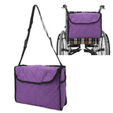Wheelchair Hanging Storage Bag Quilted Cotton Household Walker Accessories for Scooter Trolley Purple - Extra Image