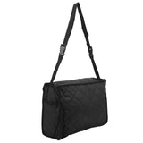 Wheelchair Hanging Storage Bag Quilted Cotton Household Walker Accessories for Scooter Trolley Black - Top-Down View