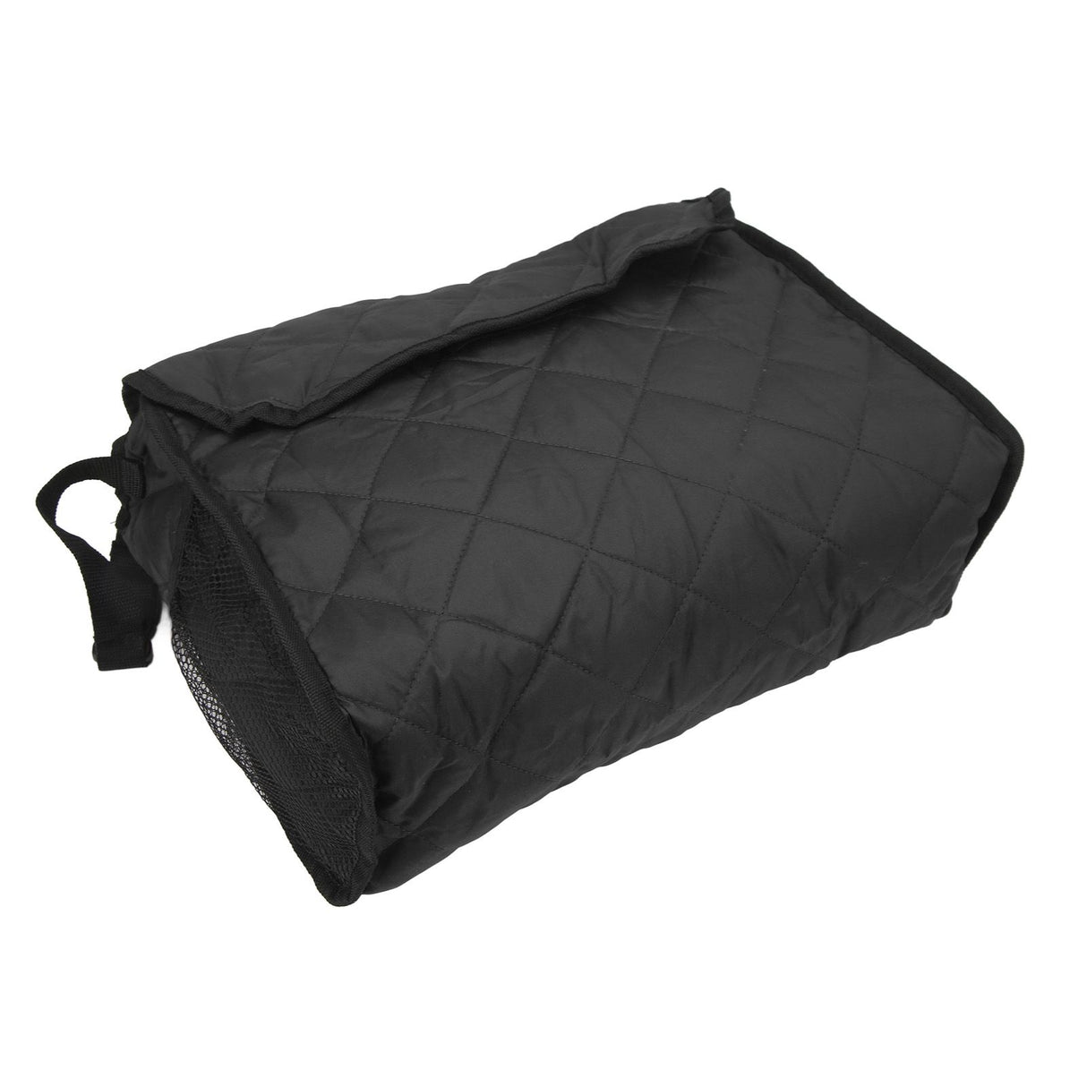 Wheelchair Hanging Storage Bag Quilted Cotton Household Walker Accessories for Scooter Trolley Black