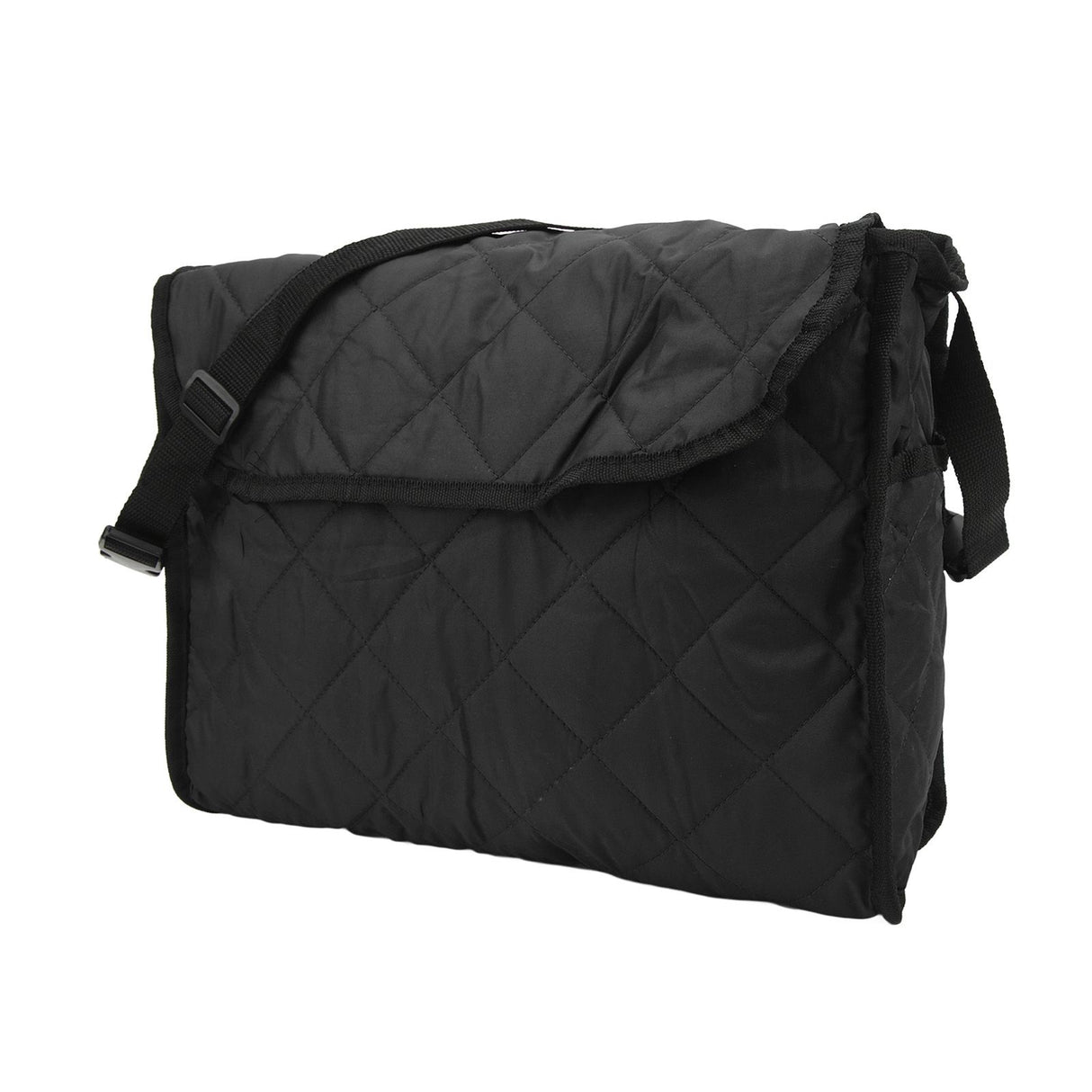 Wheelchair Hanging Storage Bag Quilted Cotton Household Walker Accessories for Scooter Trolley Black