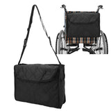 Wheelchair Hanging Storage Bag Quilted Cotton Household Walker Accessories for Scooter Trolley Black