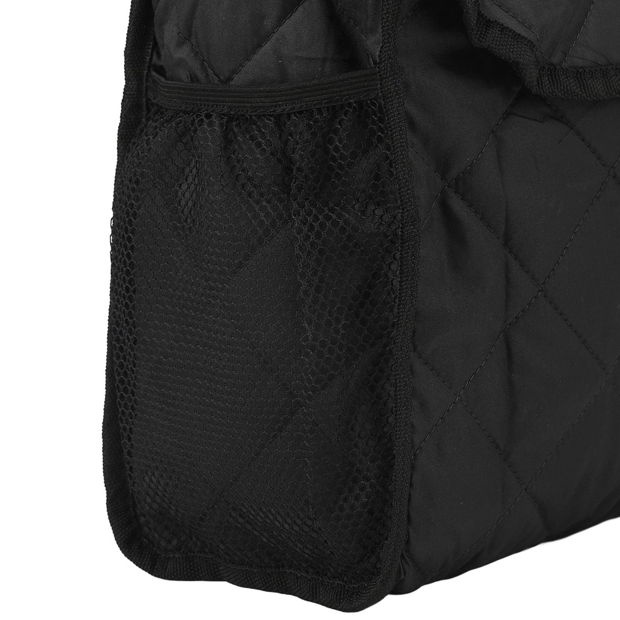 Wheelchair Hanging Storage Bag Quilted Cotton Household Walker Accessories for Scooter Trolley Black
