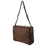 Wheelchair Hanging Storage Bag Quilted Cotton Household Walker Accessories for Scooter Trolley Brown - Top-Down View