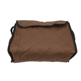 Wheelchair Hanging Storage Bag Quilted Cotton Household Walker Accessories for Scooter Trolley Brown - Rear View