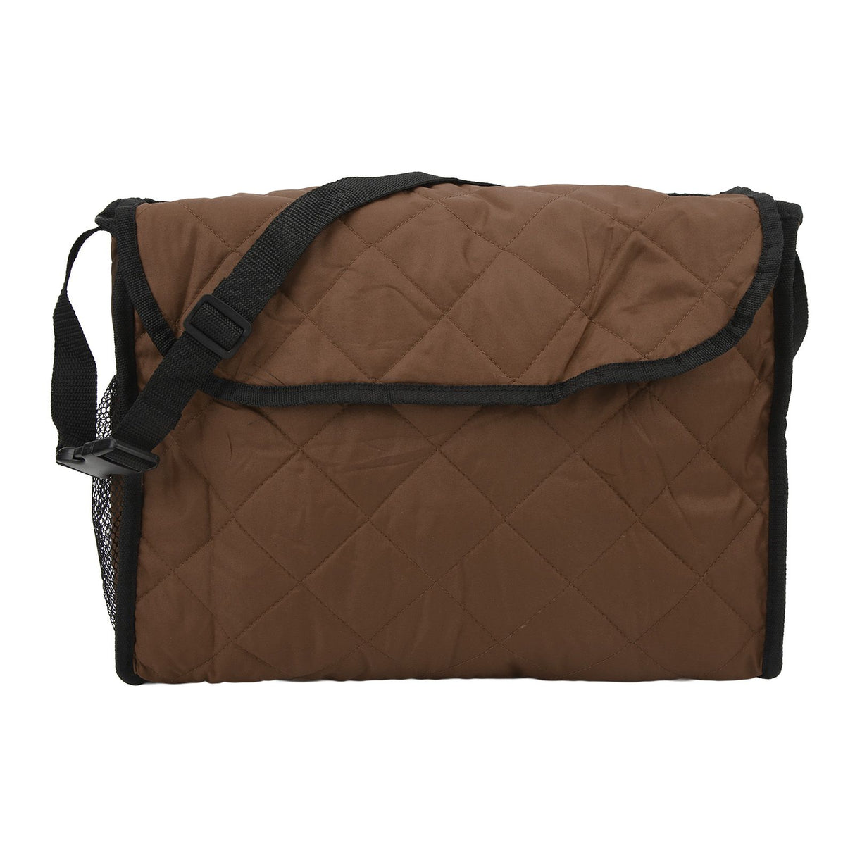 Wheelchair Hanging Storage Bag Quilted Cotton Household Walker Accessories for Scooter Trolley Brown