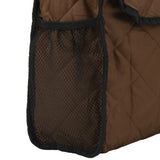 Wheelchair Hanging Storage Bag Quilted Cotton Household Walker Accessories for Scooter Trolley Brown