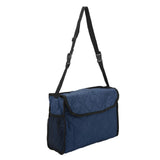 Wheelchair Hanging Storage Bag Quilted Cotton Household Walker Accessories for Scooter Trolley Navy Blue