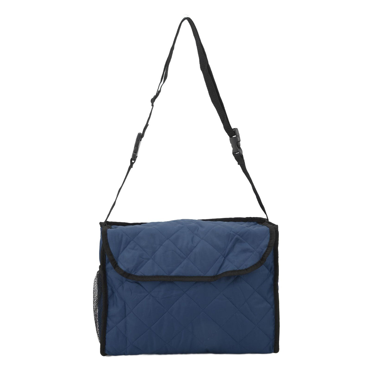 Wheelchair Hanging Storage Bag Quilted Cotton Household Walker Accessories for Scooter Trolley Navy Blue
